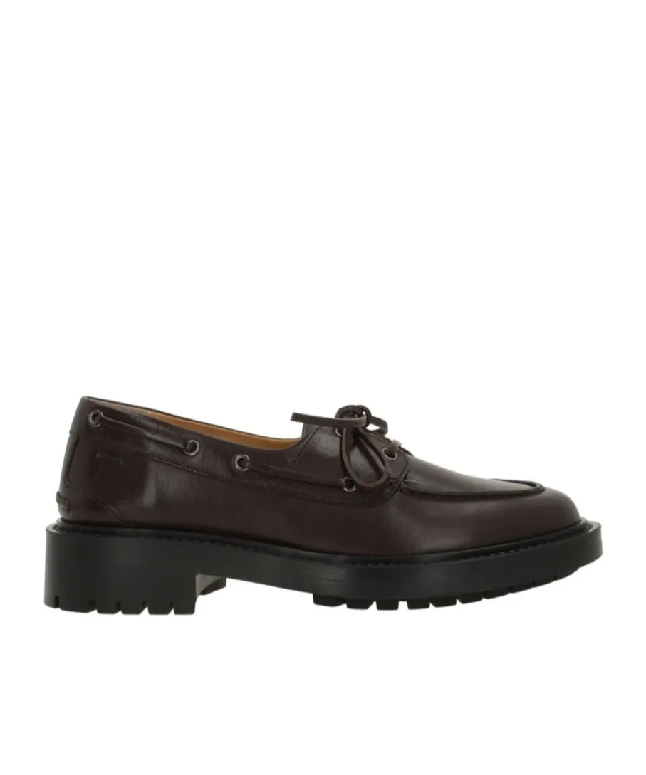 Bally Ebony Lace-Up Loafers