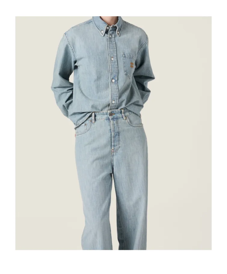 Miu Miu Button-Up Denim Shirt