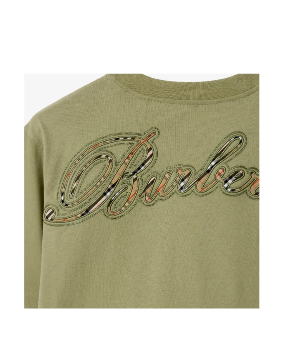 Burberry Logo Embroidered Crewneck T-Shirt