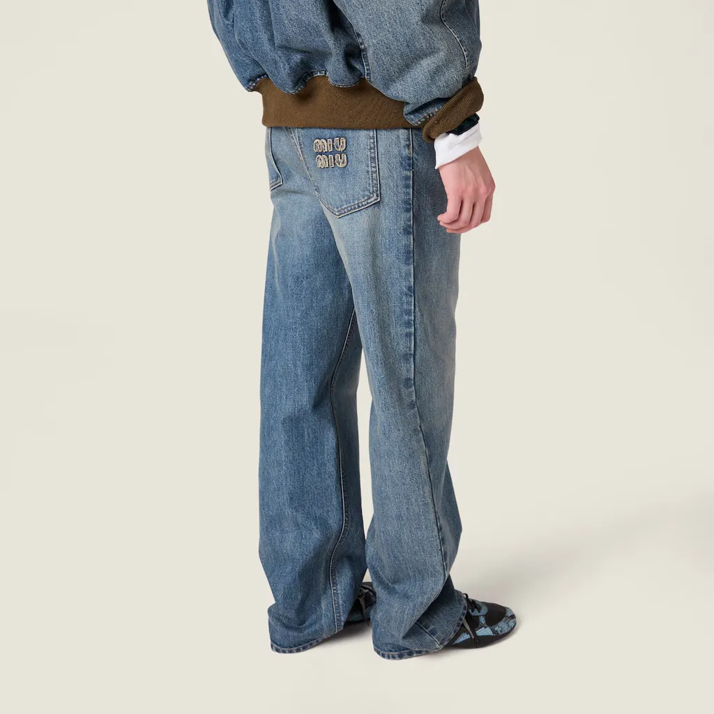 Miu Miu Wide Leg Denim Jeans
