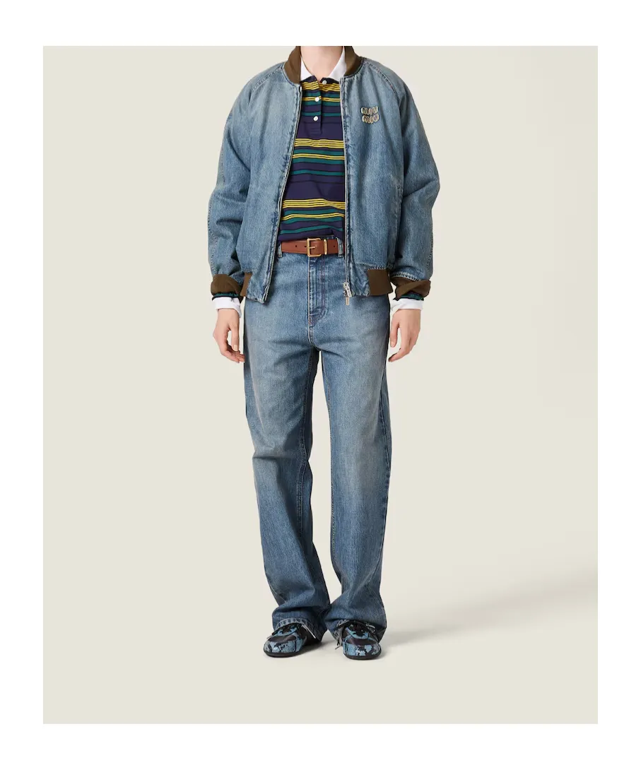 Miu Miu Wide Leg Denim Jeans