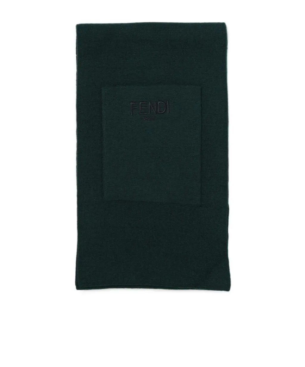 Ff-Motif Patch-Pocket Scarf