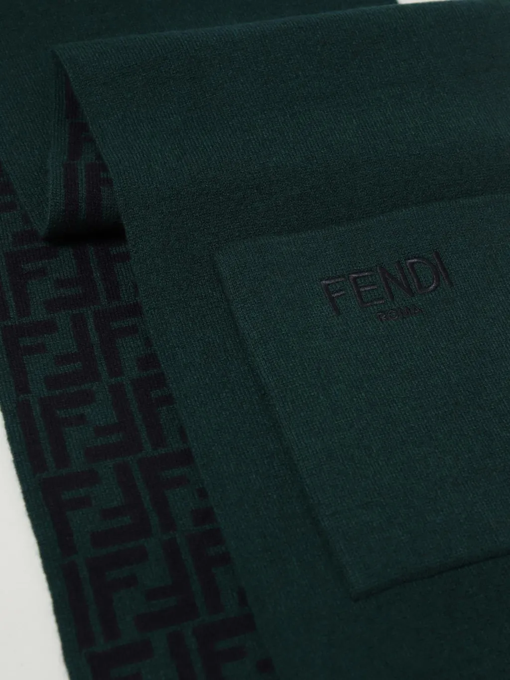 Ff-Motif Patch-Pocket Scarf
