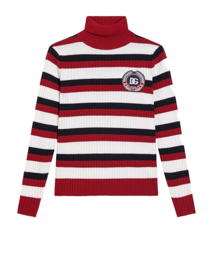 Striped Turtleneck Top