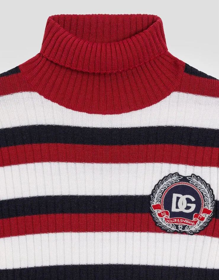 Striped Turtleneck Top