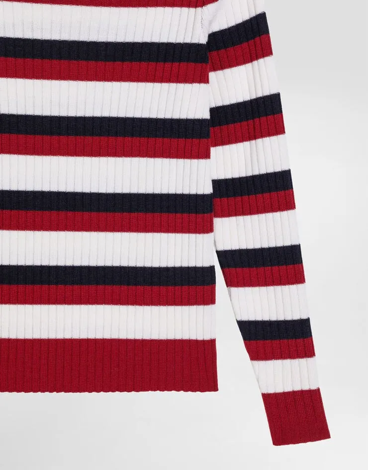 Striped Turtleneck Top