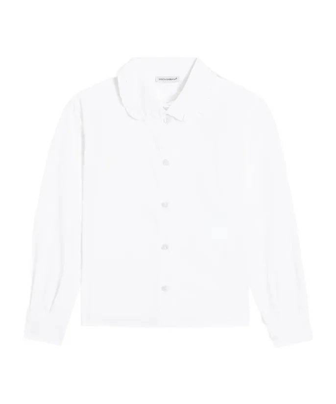 Ruffled-Collar Shirt