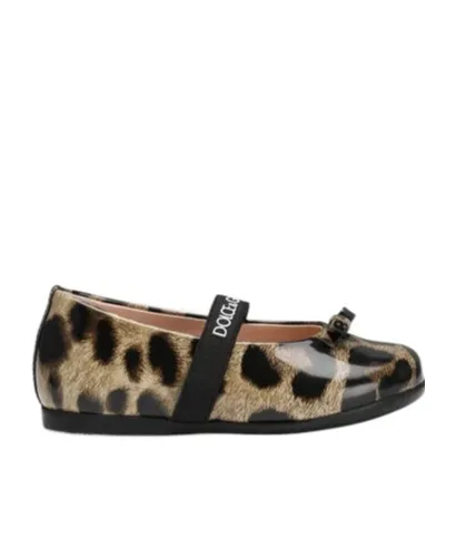 Leopard-Print Bow Ballerinas