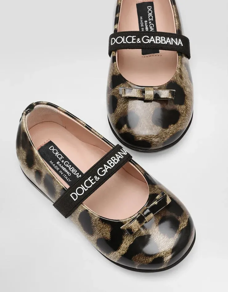 Leopard-Print Bow Ballerinas
