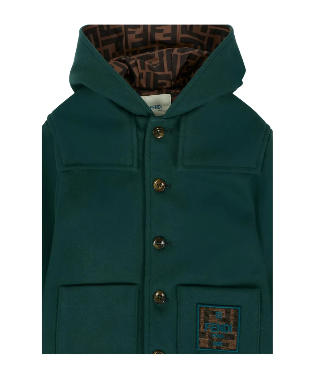 Hooded Buttoned Coat