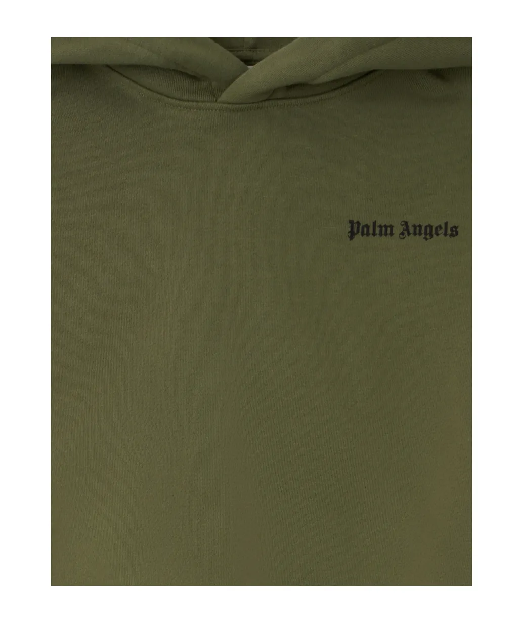 Palm Angels Kids Logo Print Hoodie
