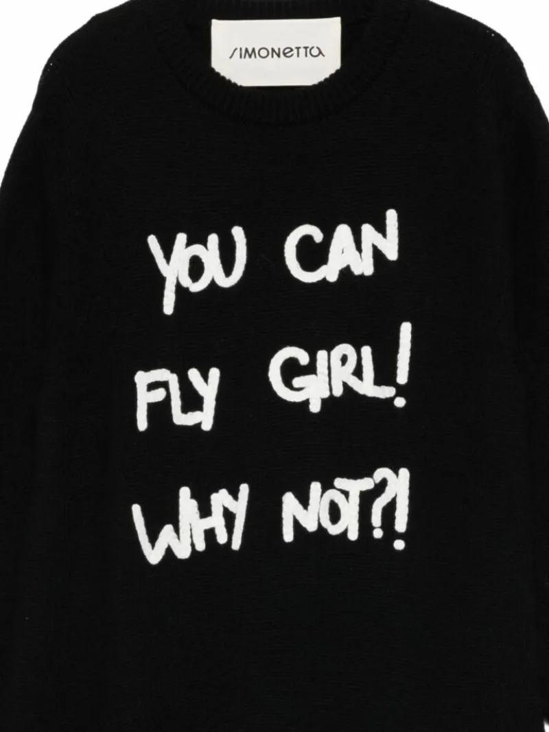 Simonetta Slogan Printed Dress
