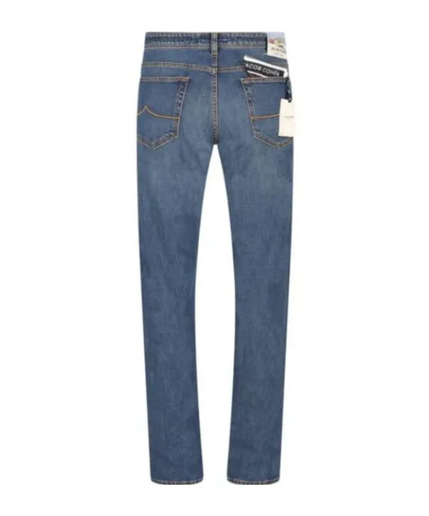 Jacob Cohen Logo Patch Straight Leg Jeans