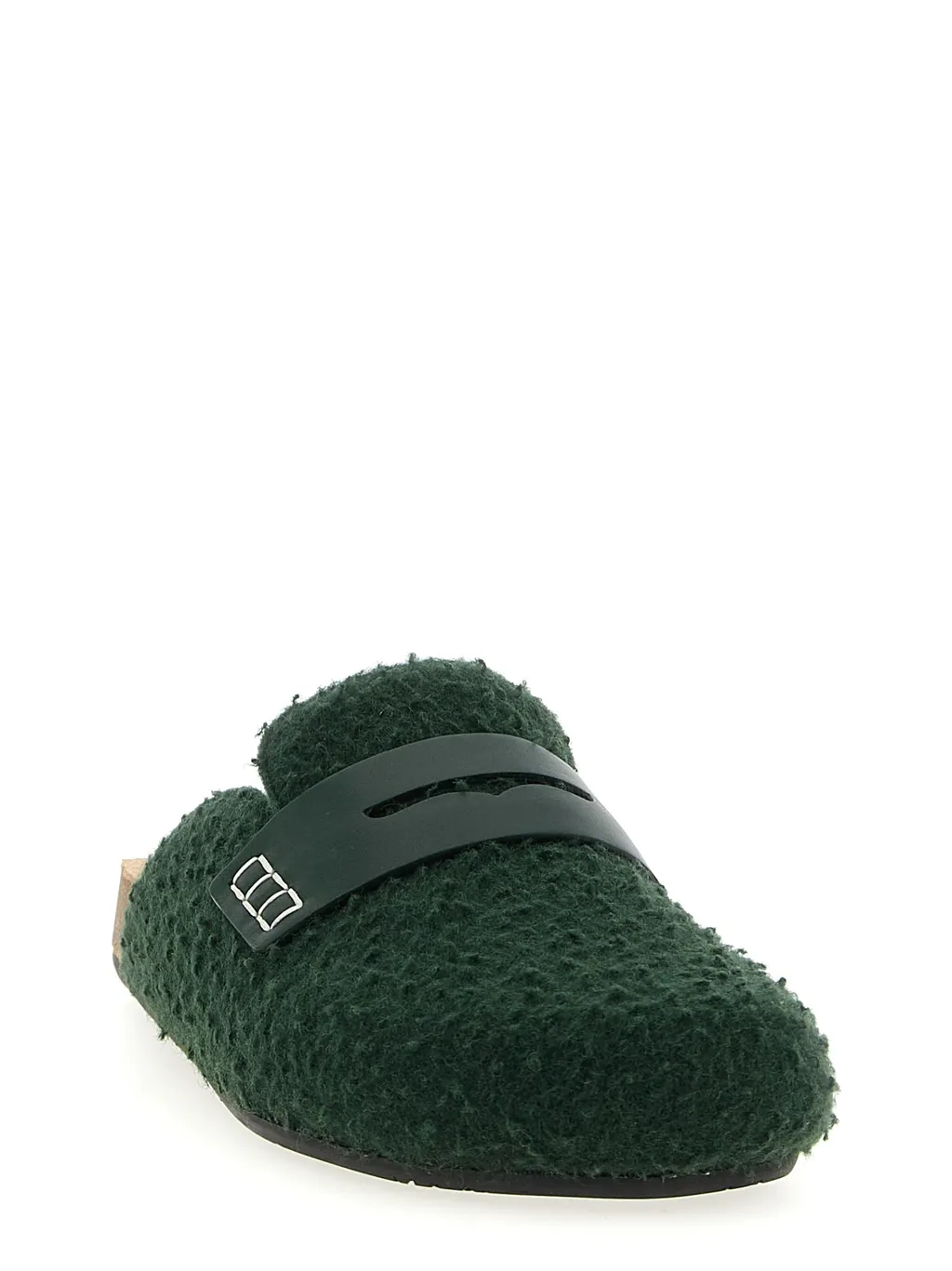 Felt Loafer Mules