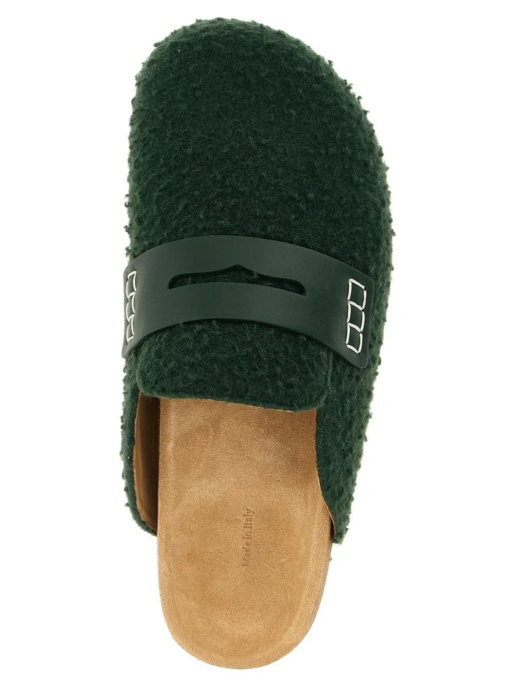 Felt Loafer Mules