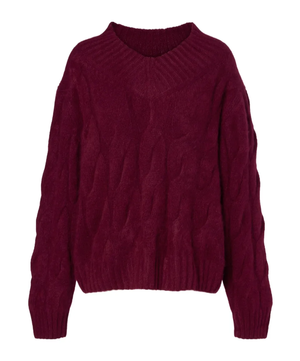 Cable-Knit Cashmere And Silk Sweater