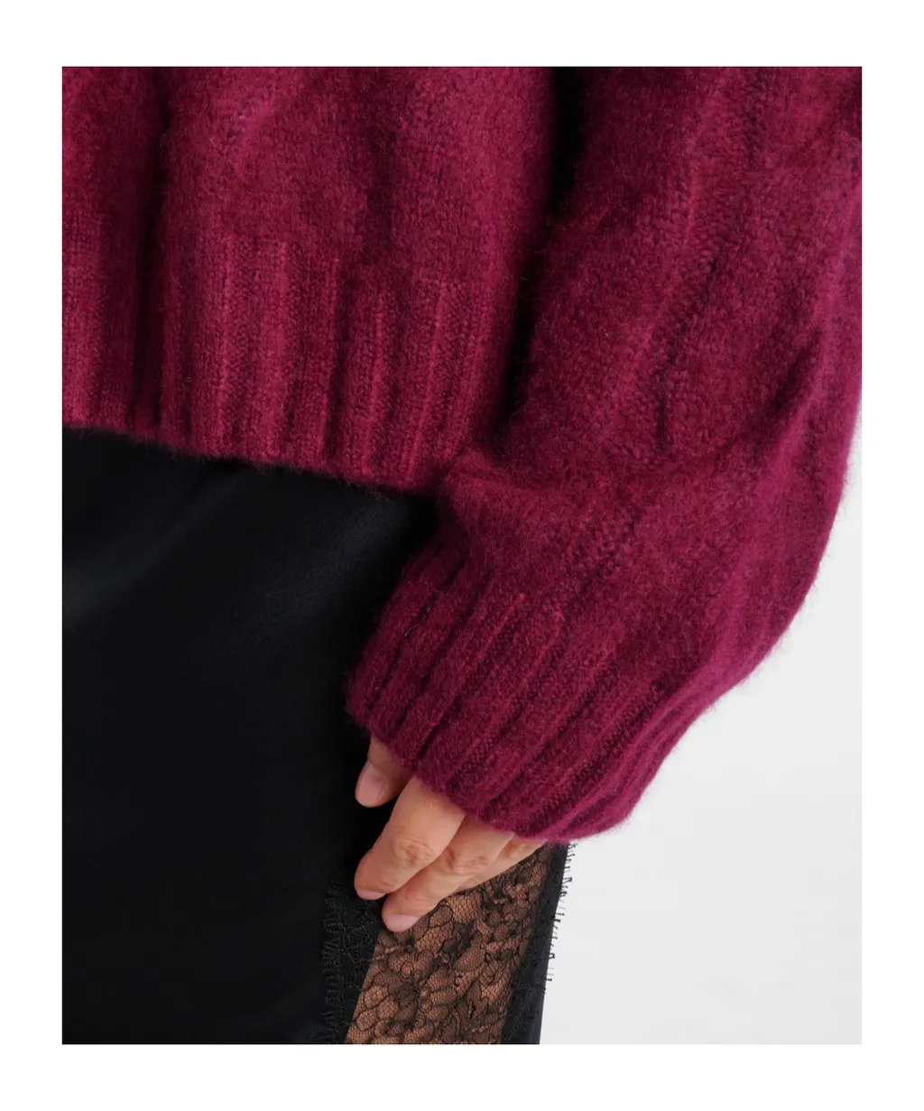 Cable-Knit Cashmere And Silk Sweater
