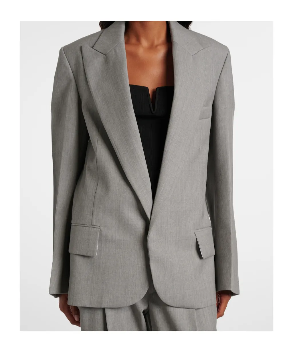 Single-Breasted Virgin Wool Blazer