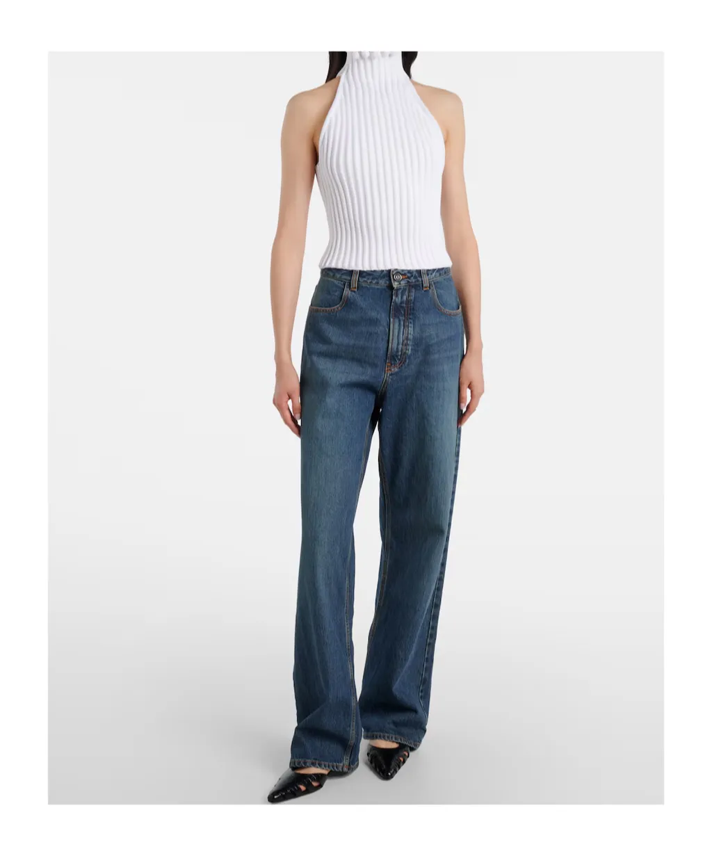 Low-Rise Straight Jeans