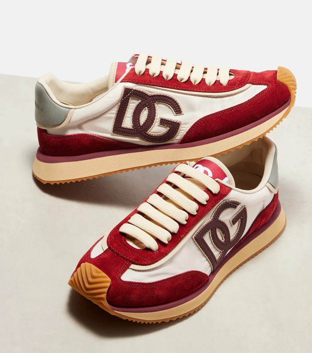 Dg Cushion Suede-Trimmed Sneakers