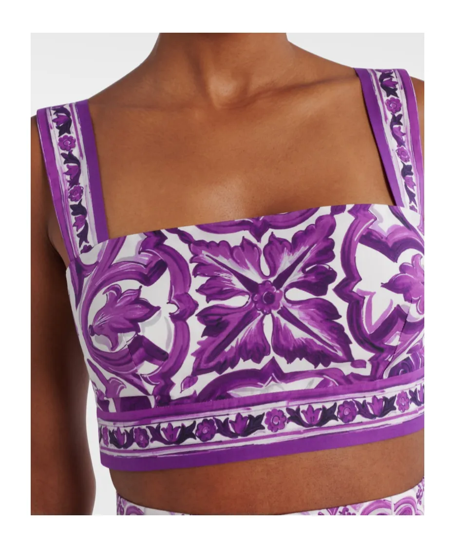 Majolica Cotton Poplin Bra Top