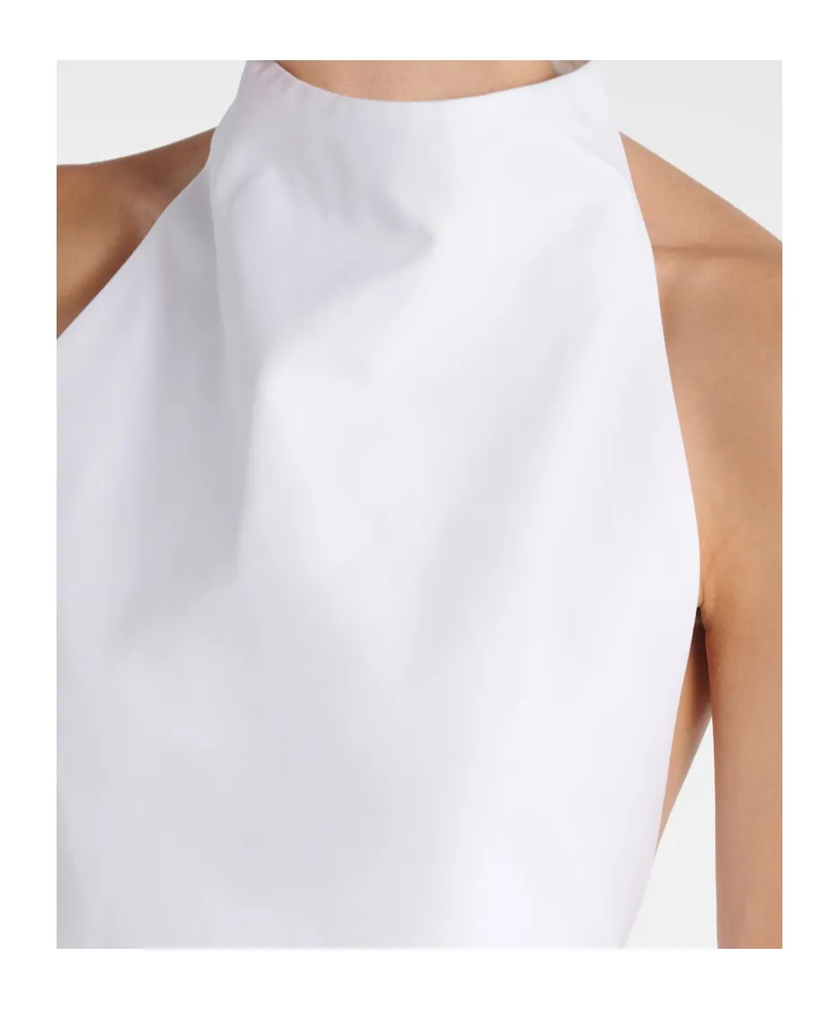 Halterneck Cotton Poplin Top