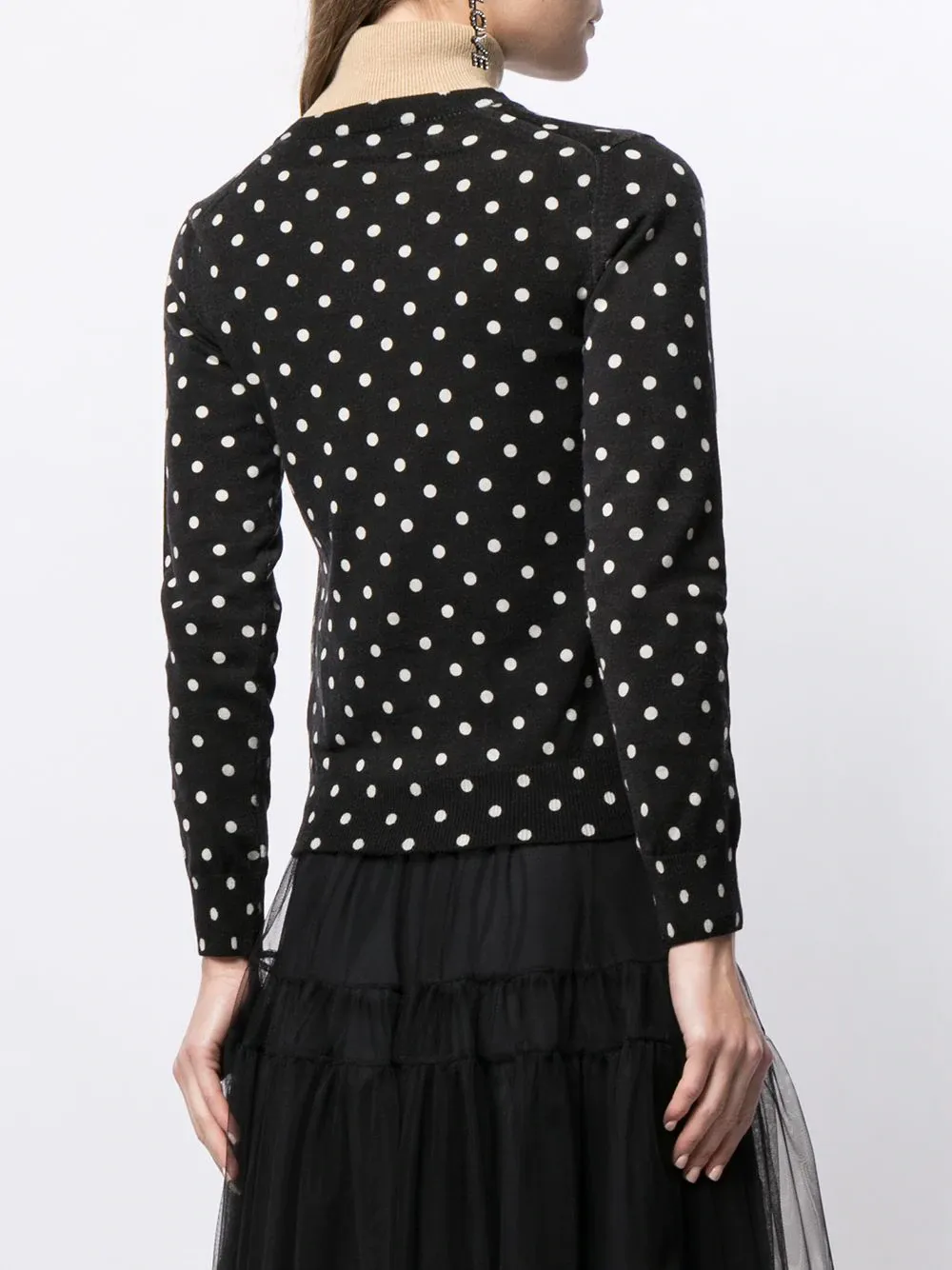 Polka Dot Print Wool Jumper