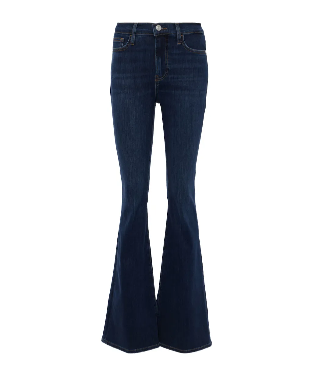 High-Waisted Flared Jeans