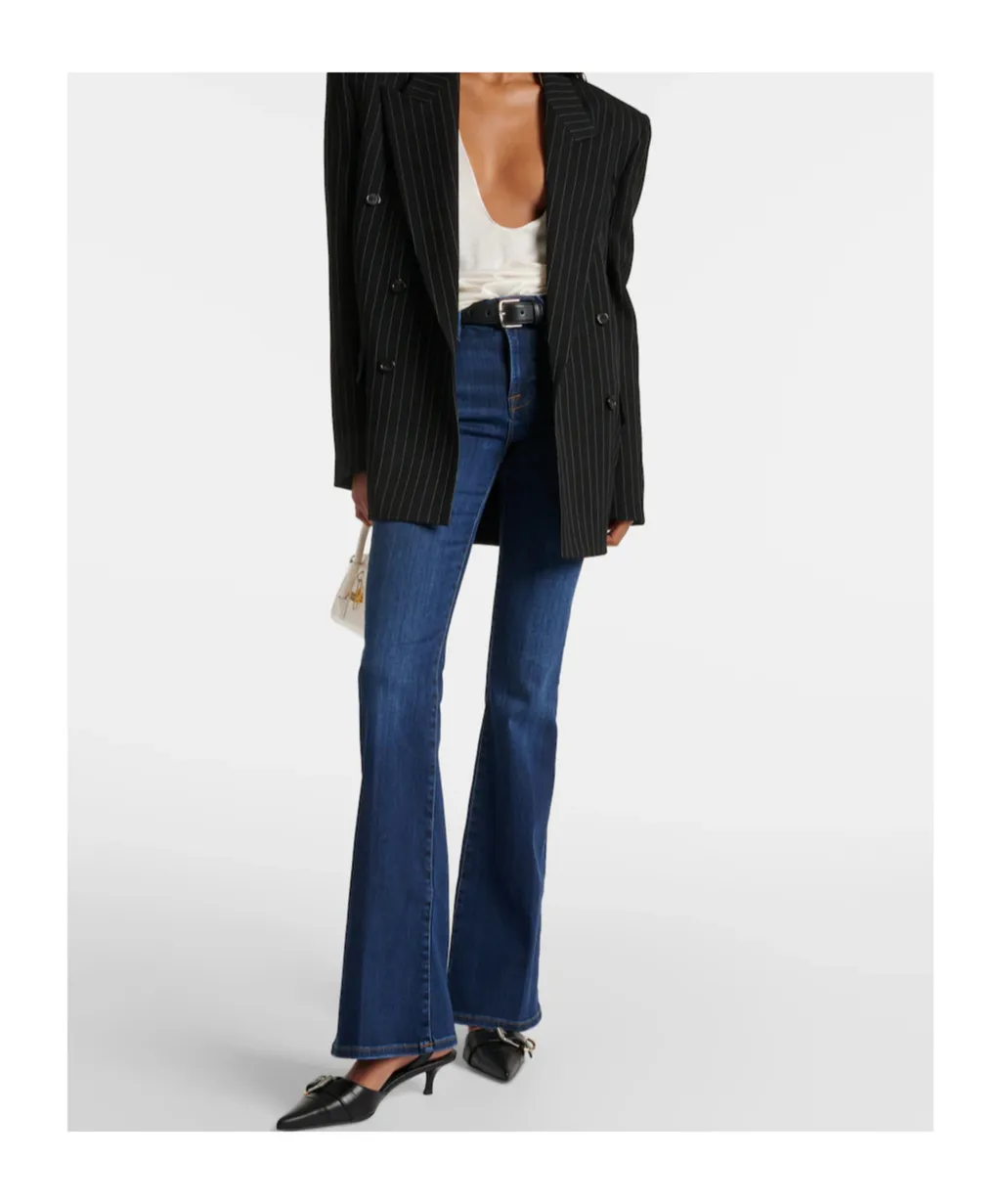High-Waisted Flared Jeans