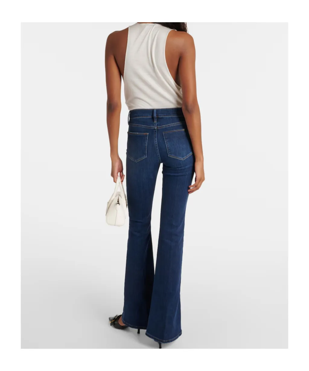 High-Waisted Flared Jeans