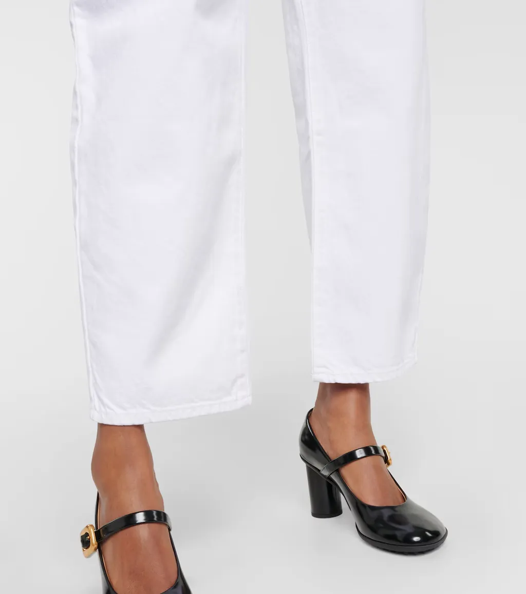 High-Rise Barrel-Leg Jeans