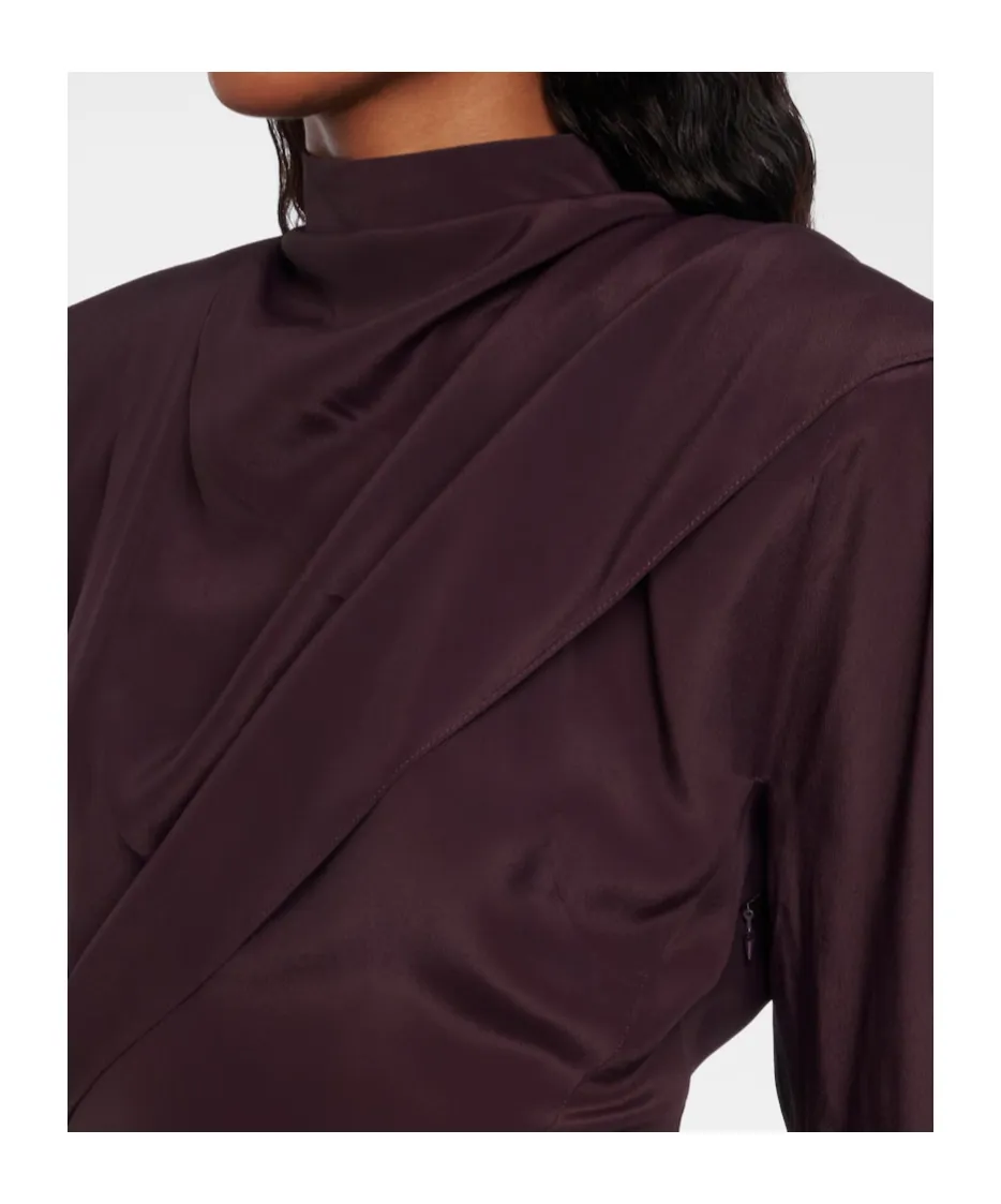 Asymmetric Mini Dress With Drapes