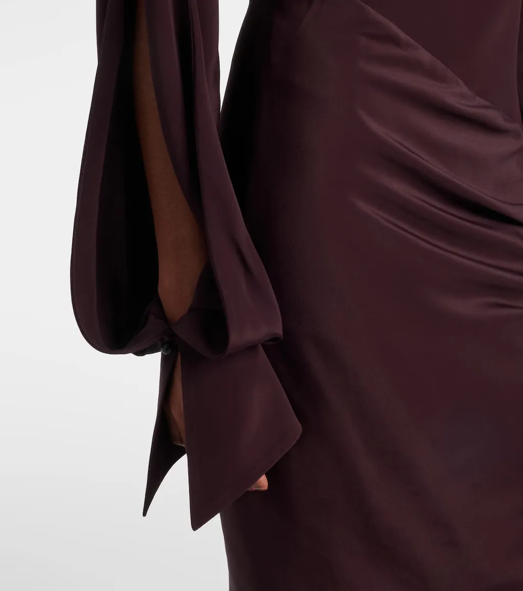 Asymmetric Mini Dress With Drapes