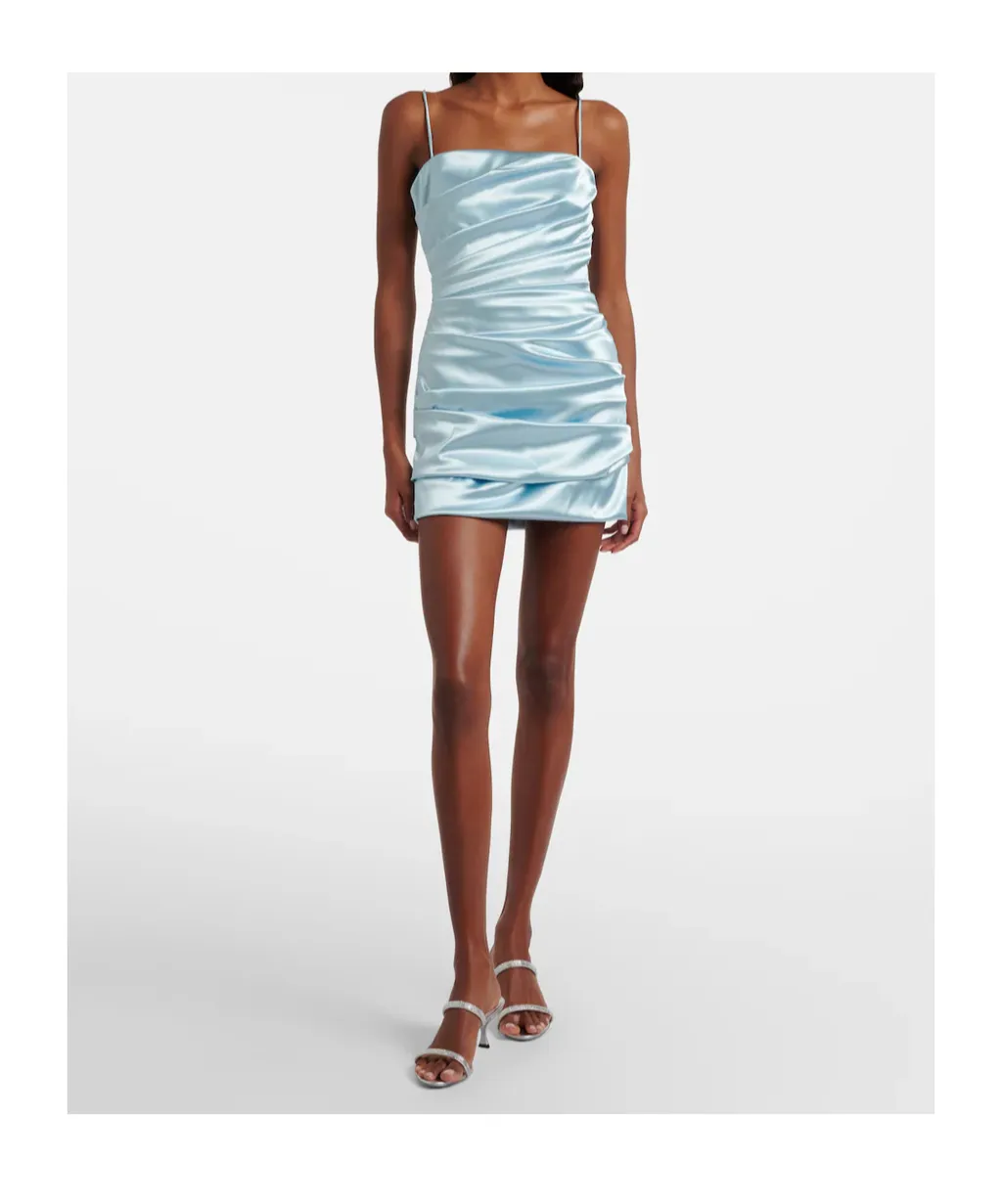 Draped Satin Minidress