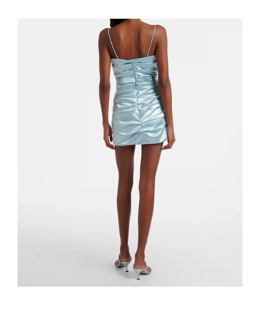 Draped Satin Minidress