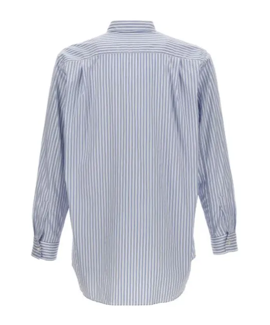 Comme Des GarÇOns Play Logo Patch Striped Shirt