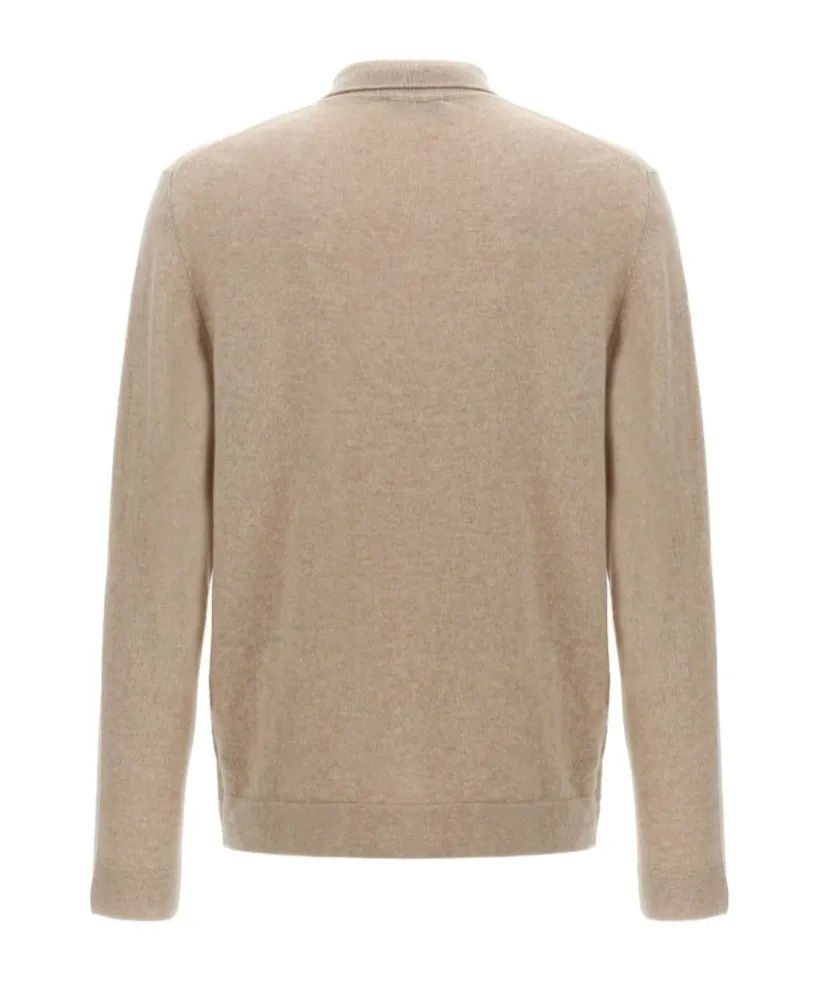 Zanone Long-Sleeved Fine-Knit Polo Shirt