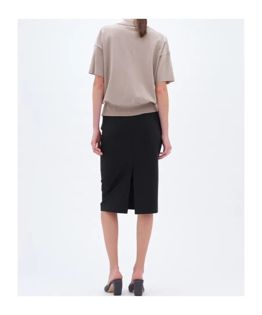Polo-Neck Knitted Top