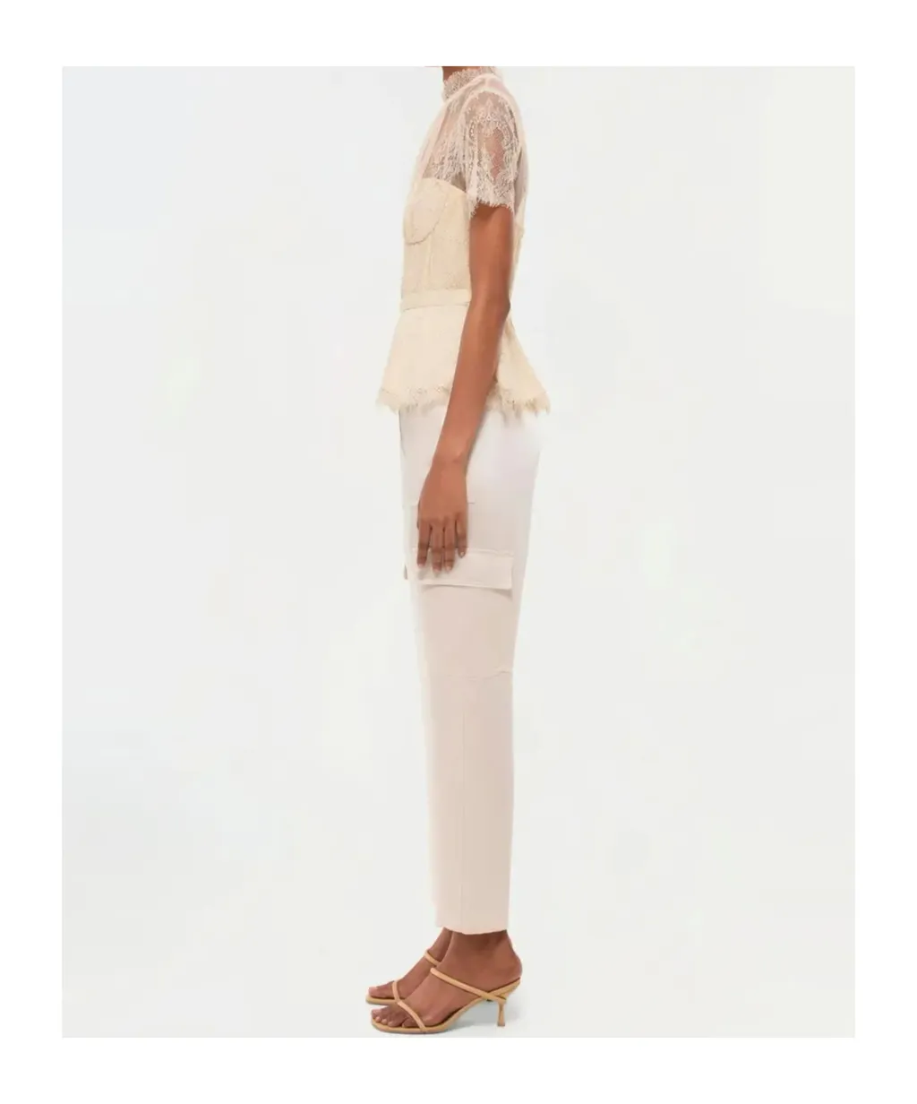 Lace Short-Sleeved Blouse