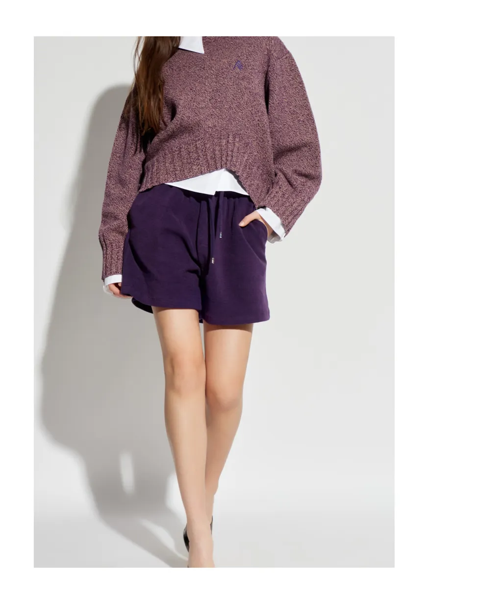 The Attico Logo Embroidered Asymmetric Knitted Jumper