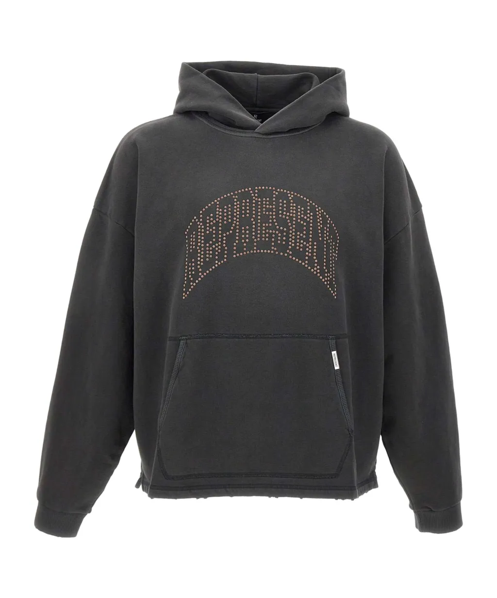 Represent Studded Logo Hooded Sweater