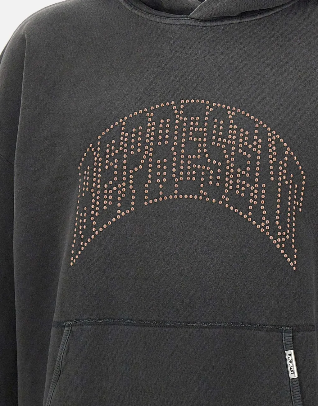 Represent Studded Logo Hooded Sweater