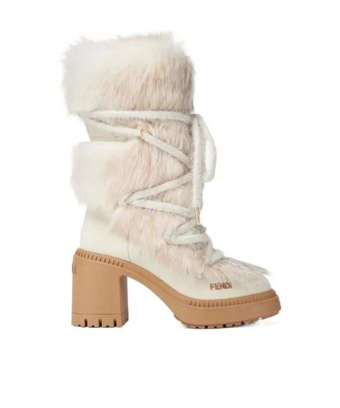 Fendi Apres Chic Lace-Up Boots