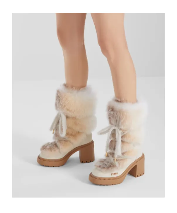 Fendi Apres Chic Lace-Up Boots