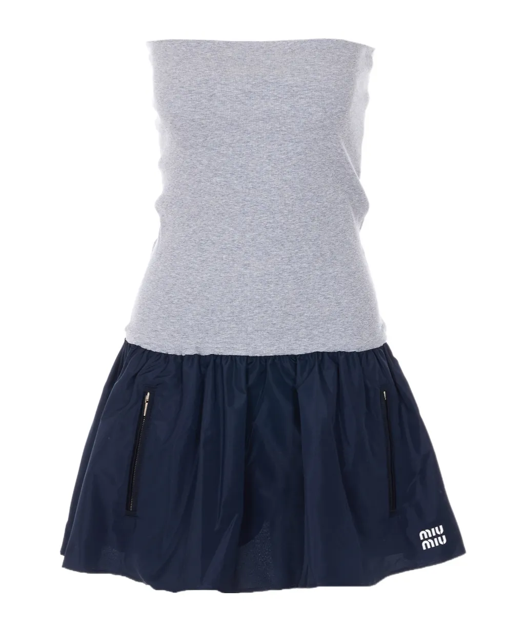 Miu Miu Elasticated Waistband Mini Skirt