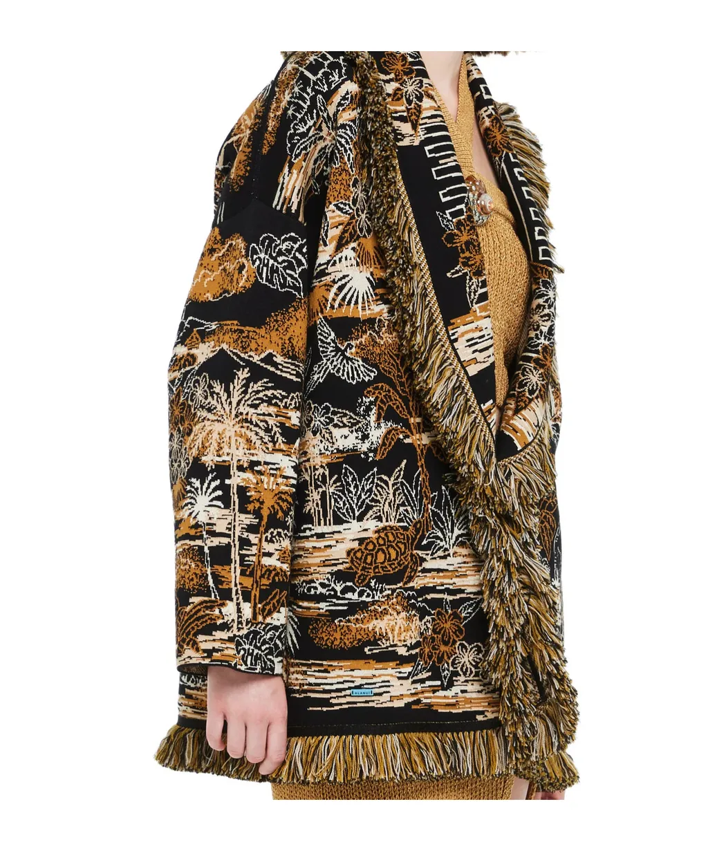 Lost In The Blue Fringed Cardigan