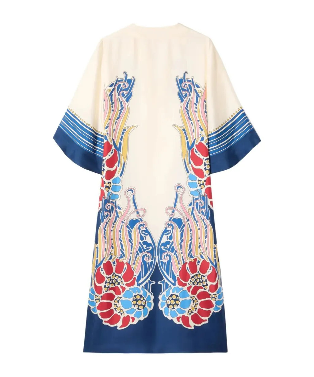 La Doublej Floral Print Kaftan Beachwear