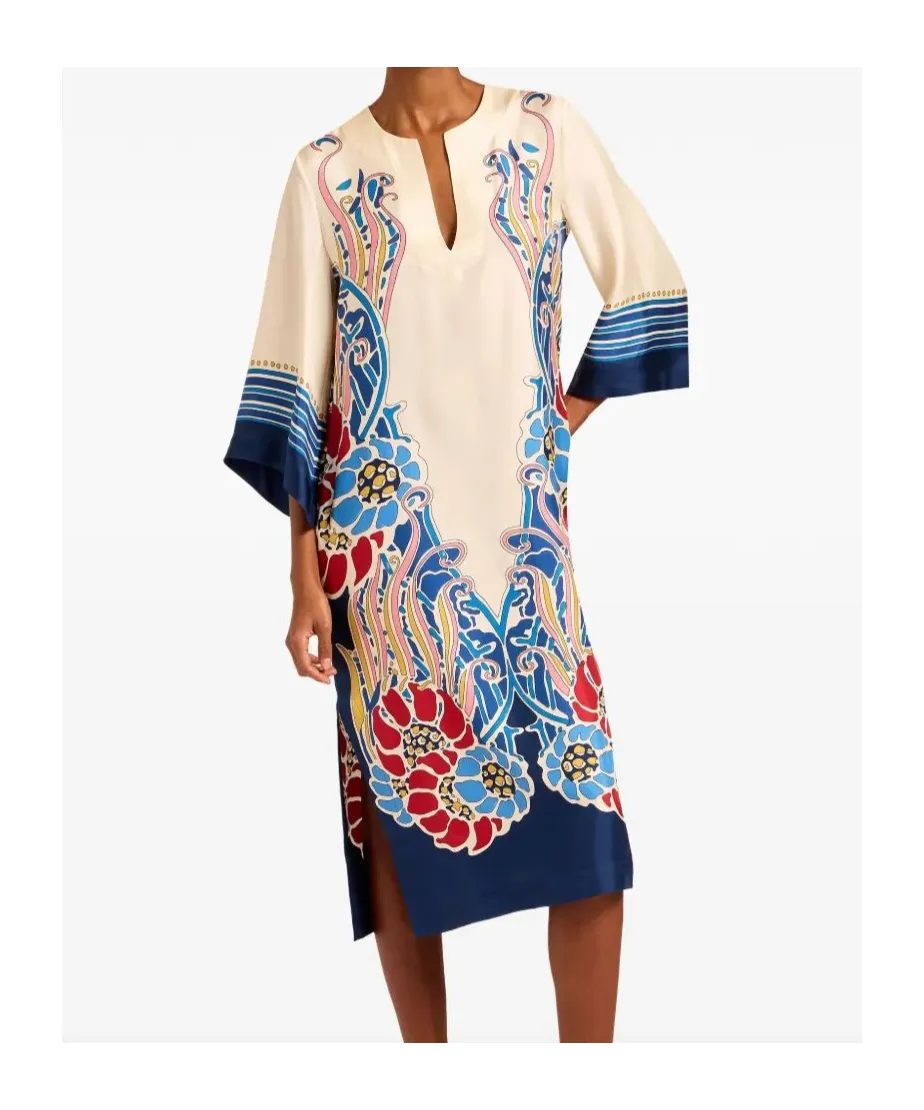 La Doublej Floral Print Kaftan Beachwear