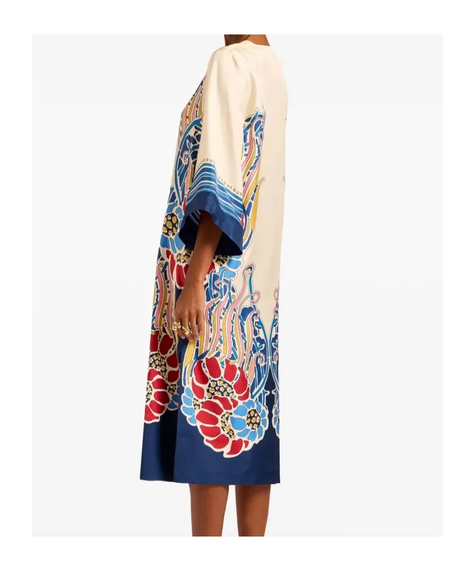 La Doublej Floral Print Kaftan Beachwear