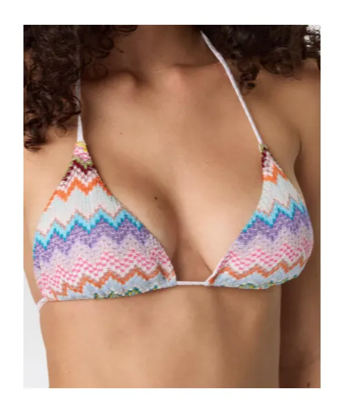 Missoni Pixel-Effect Zigzag Pattern Triangle Bikini Set